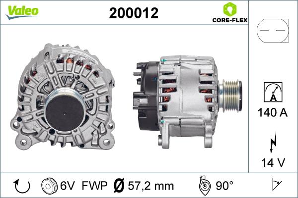 Valeo 200012 - Alternateur cwaw.fr