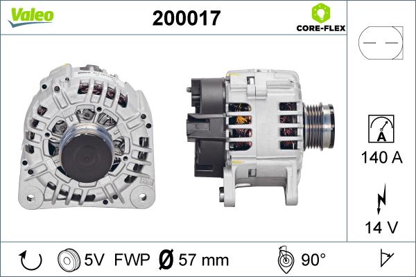 Valeo 200017 - Alternateur cwaw.fr