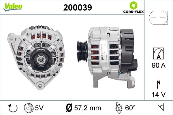 Valeo 200039 - Alternateur cwaw.fr