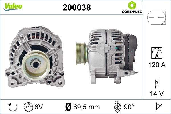 Valeo 200038 - Alternateur cwaw.fr