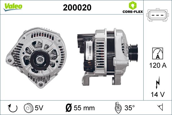 Valeo 200020 - Alternateur cwaw.fr