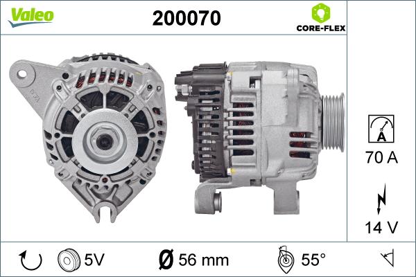 Valeo 200070 - Alternateur cwaw.fr