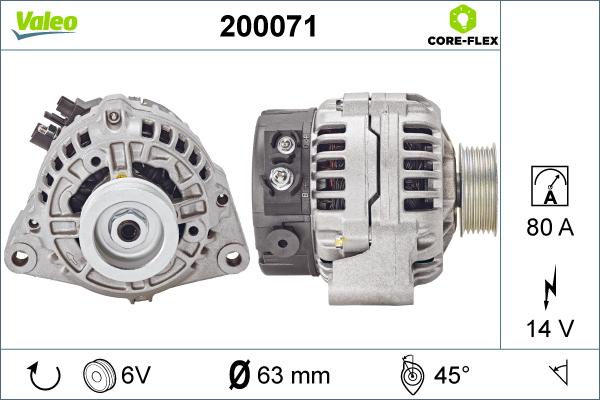 Valeo 200071 - Alternateur cwaw.fr