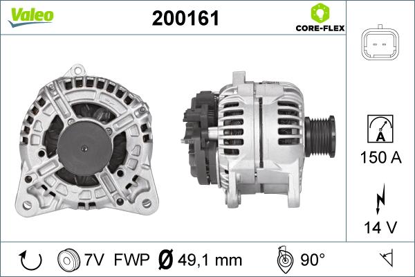 Valeo 200161 - Alternateur cwaw.fr