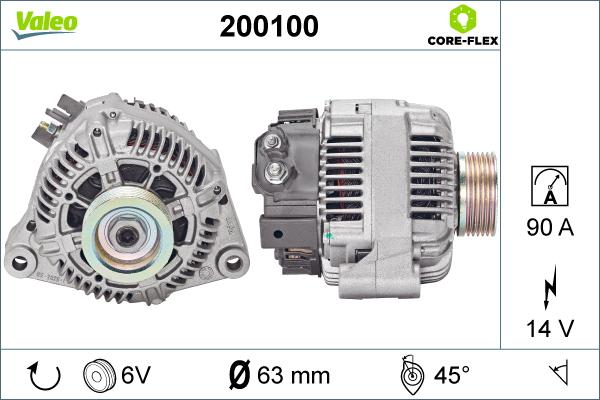 Valeo 200100 - Alternateur cwaw.fr