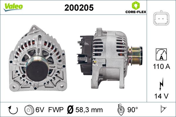 Valeo 200205 - Alternateur cwaw.fr