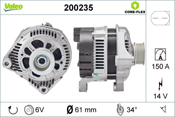 Valeo 200235 - Alternateur cwaw.fr