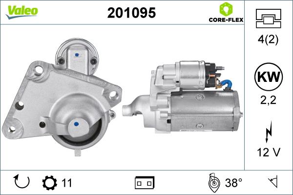 Valeo 201095 - Démarreur cwaw.fr