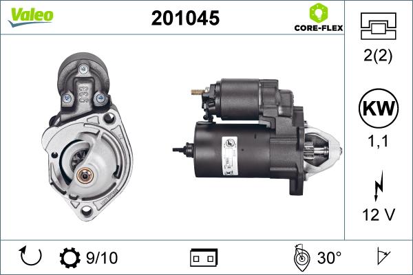 Valeo 201045 - Démarreur cwaw.fr