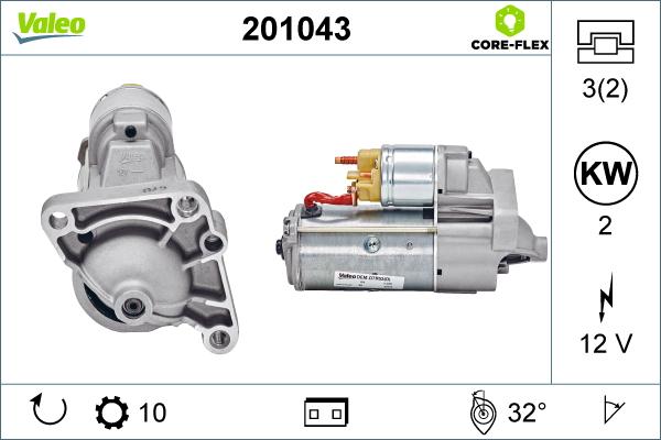 Valeo 201043 - Démarreur cwaw.fr