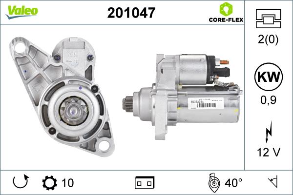 Valeo 201047 - Démarreur cwaw.fr