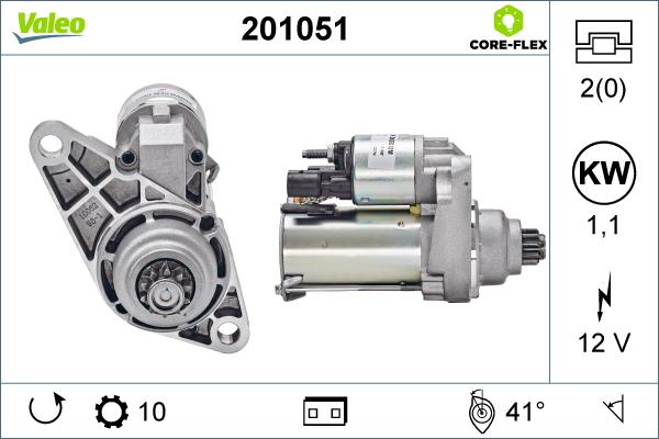 Valeo 201051 - Démarreur cwaw.fr