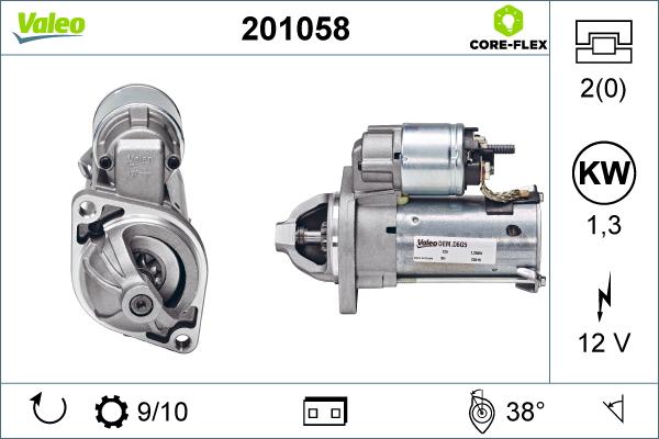 Valeo 201058 - Démarreur cwaw.fr