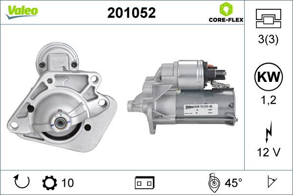 Valeo 201052 - Démarreur cwaw.fr