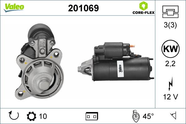 Valeo 201069 - Démarreur cwaw.fr