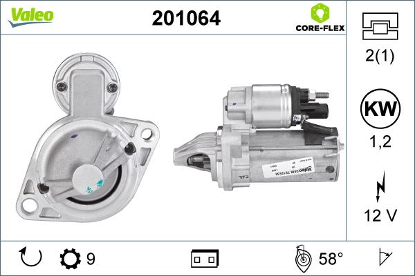 Valeo 201064 - Démarreur cwaw.fr