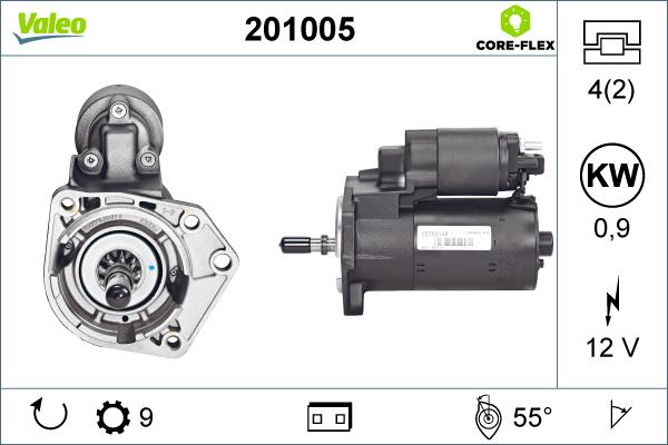 Valeo 201005 - Démarreur cwaw.fr