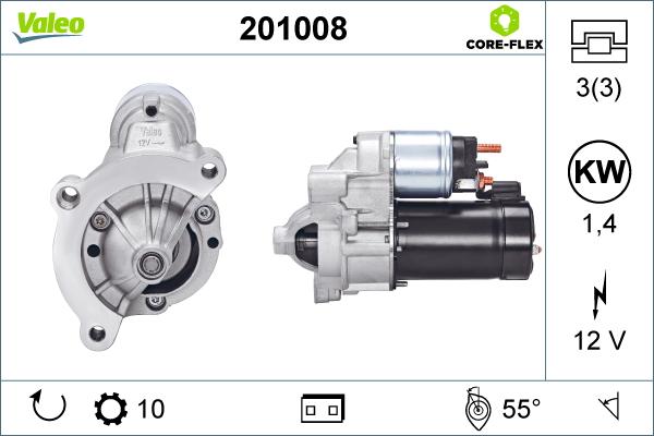 Valeo 201008 - Démarreur cwaw.fr