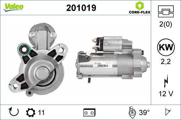 Valeo 201019 - Démarreur cwaw.fr