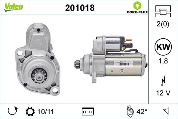 Valeo 201018 - Démarreur cwaw.fr