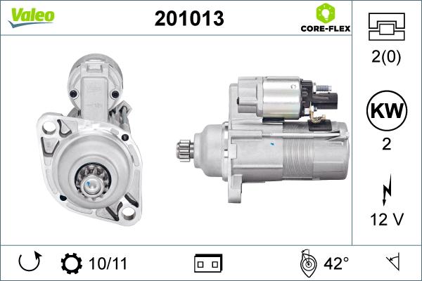 Valeo 201013 - Démarreur cwaw.fr