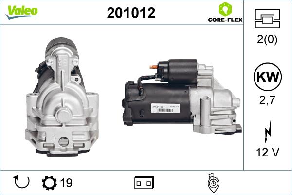 Valeo 201012 - Démarreur cwaw.fr