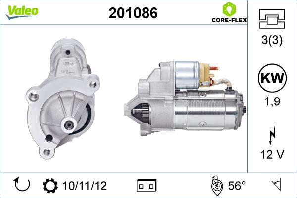 Valeo 201086 - Démarreur cwaw.fr