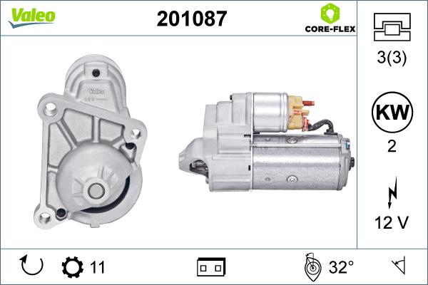 Valeo 201087 - Démarreur cwaw.fr