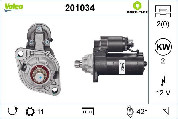 Valeo 201034 - Démarreur cwaw.fr