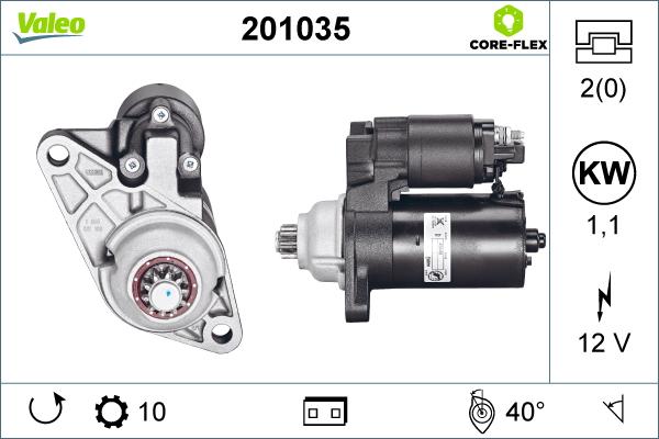 Valeo 201035 - Démarreur cwaw.fr