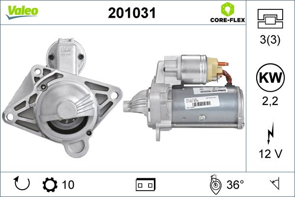 Valeo 201031 - Démarreur cwaw.fr