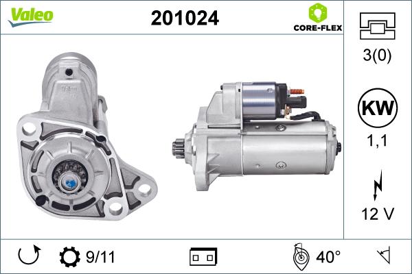 Valeo 201024 - Démarreur cwaw.fr