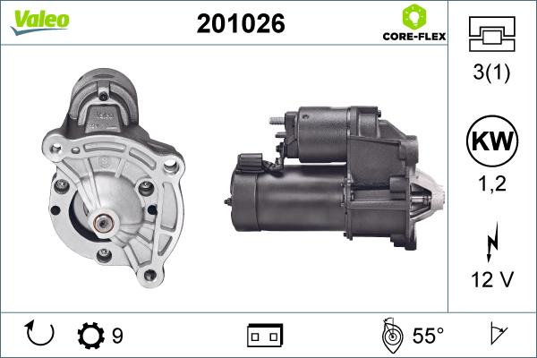 Valeo 201026 - Démarreur cwaw.fr