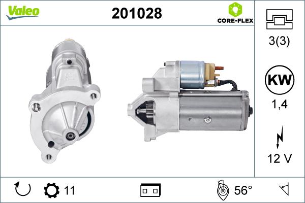 Valeo 201028 - Démarreur cwaw.fr