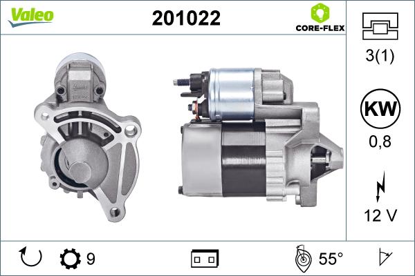 Valeo 201022 - Démarreur cwaw.fr