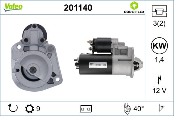 Valeo 201140 - Démarreur cwaw.fr