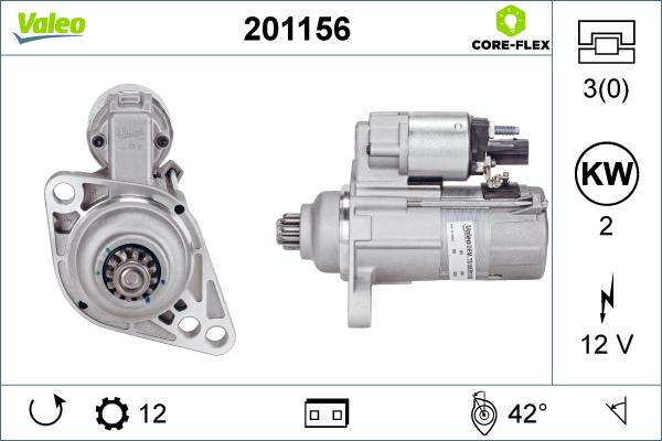 Valeo 201156 - Démarreur cwaw.fr