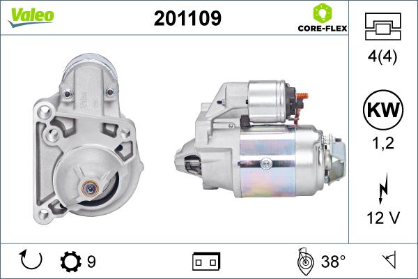 Valeo 201109 - Démarreur cwaw.fr