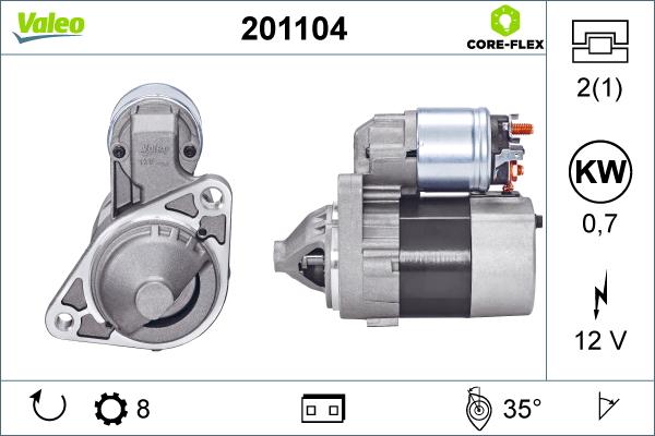 Valeo 201104 - Démarreur cwaw.fr