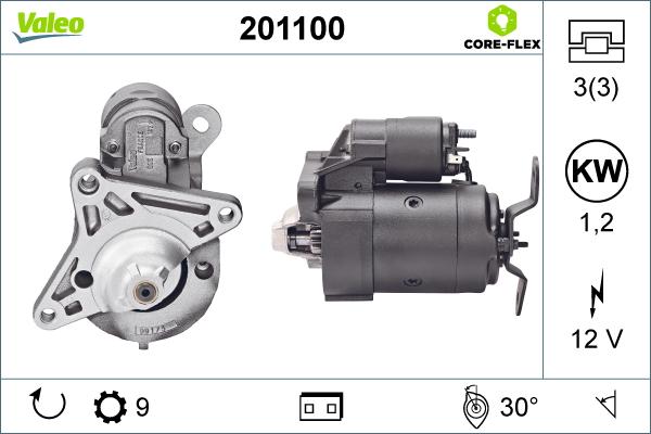 Valeo 201100 - Démarreur cwaw.fr