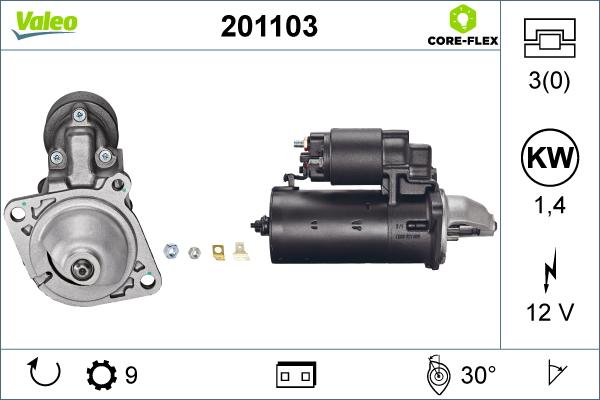 Valeo 201103 - Démarreur cwaw.fr