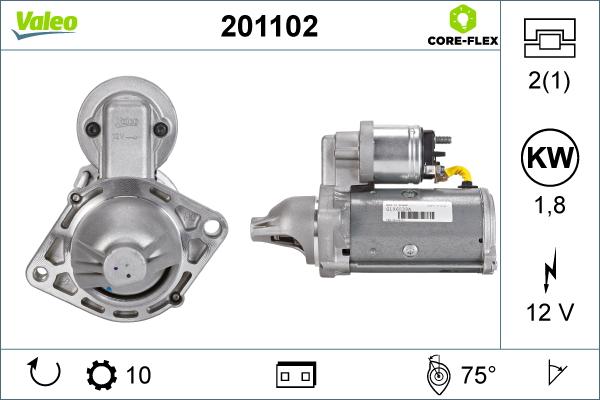 Valeo 201102 - Démarreur cwaw.fr