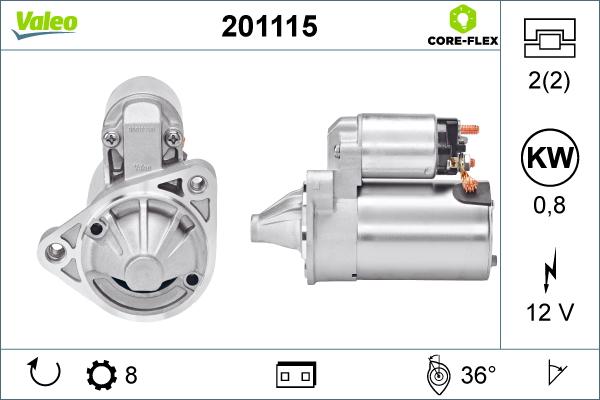 Valeo 201115 - Démarreur cwaw.fr