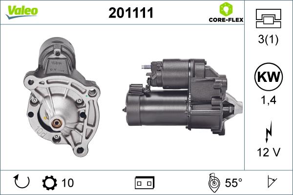 Valeo 201111 - Démarreur cwaw.fr