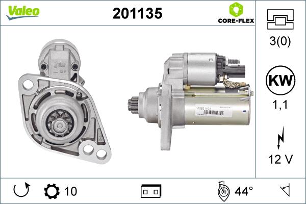 Valeo 201135 - Démarreur cwaw.fr