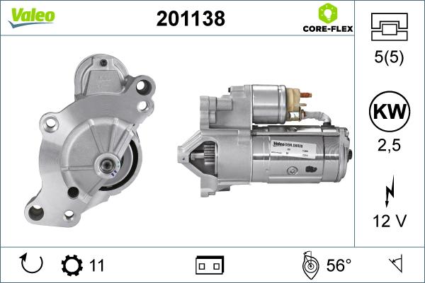 Valeo 201138 - Démarreur cwaw.fr