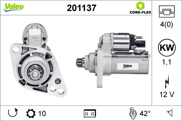 Valeo 201137 - Démarreur cwaw.fr