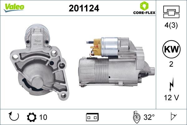 Valeo 201124 - Démarreur cwaw.fr