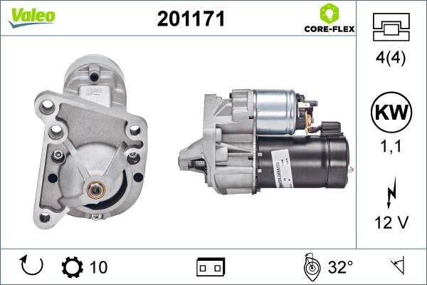 Valeo 201171 - Démarreur cwaw.fr