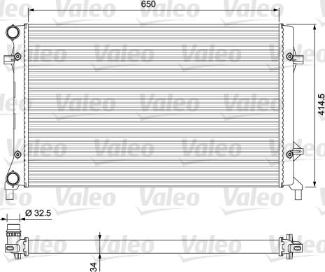 Valeo 234335 - Radiateur, refroidissement du moteur cwaw.fr